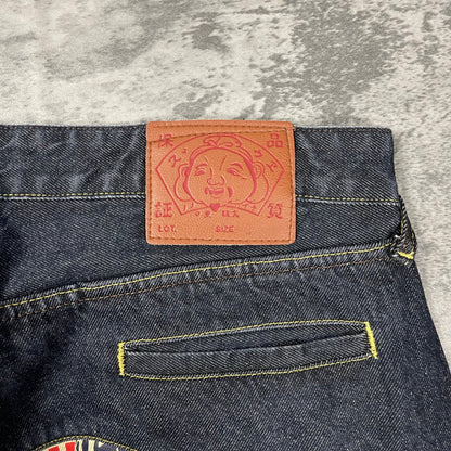 Evisu Daicock Embroidered Jeans (L) - Roogsvintage