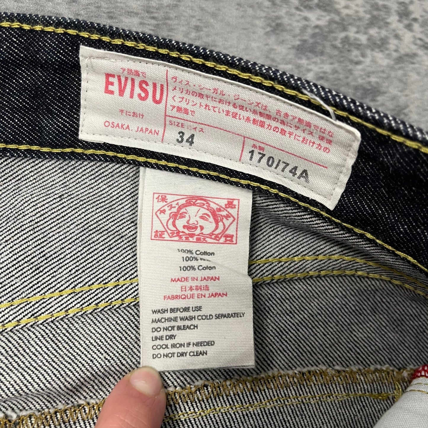 Evisu Daicock Embroidered Jeans (L) - Roogsvintage