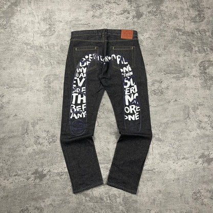 Evisu Daicock Embroidered Jeans (L) - Roogsvintage