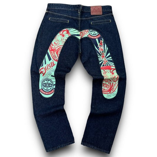 Evisu Daicock Embroidered Jeans (L) - Roogsvintage