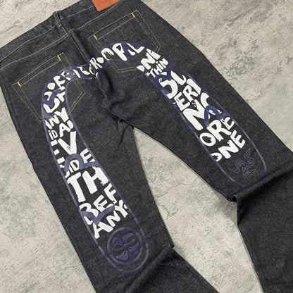 Evisu Daicock Embroidered Jeans (L) - Roogsvintage