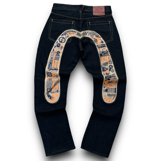 Evisu Daicock Embroidered Jeans (M) - Roogsvintage