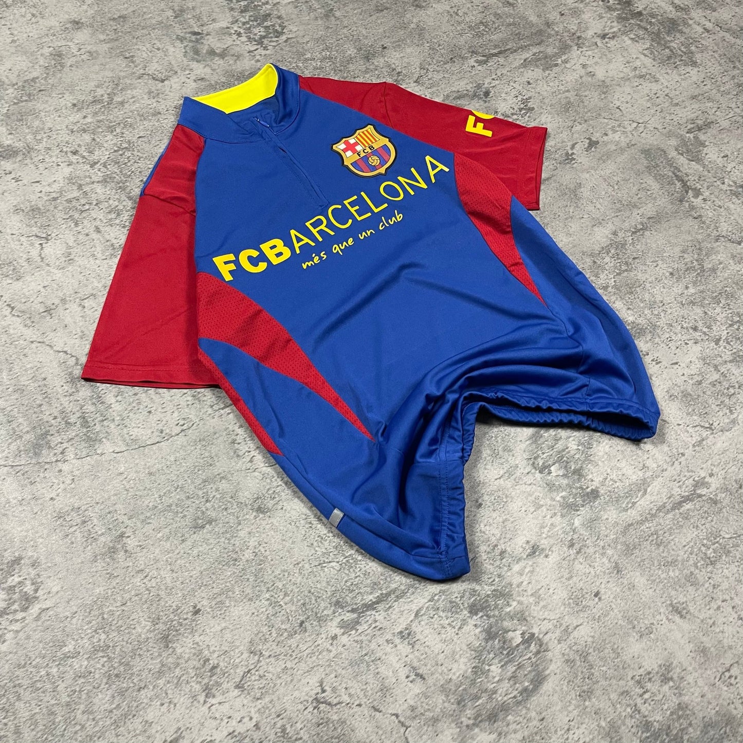 FC Barcelona Fahrrad Trikot 1/4 Zipper (S) - Roogsvintage