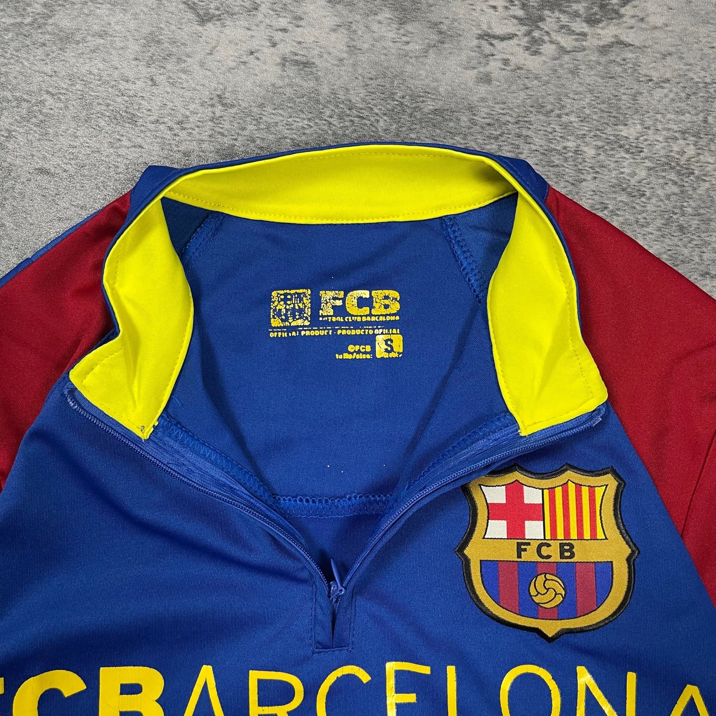 FC Barcelona Fahrrad Trikot 1/4 Zipper (S) - Roogsvintage