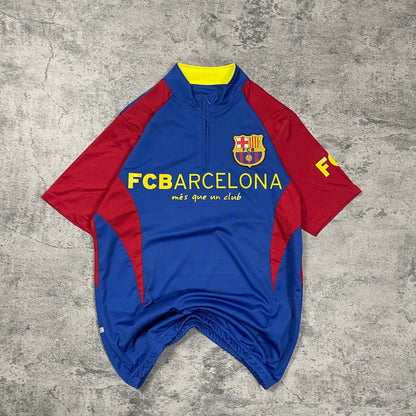 FC Barcelona Fahrrad Trikot 1/4 Zipper (S) - Roogsvintage