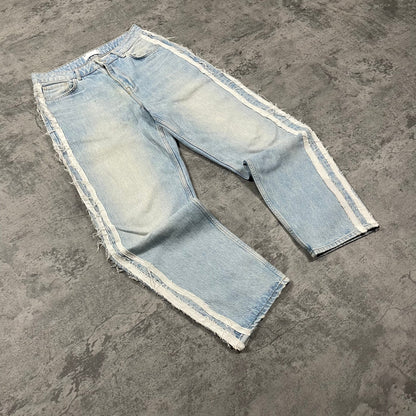 Reworked Jeans Ripped Stripes (M) - Roogsvintage