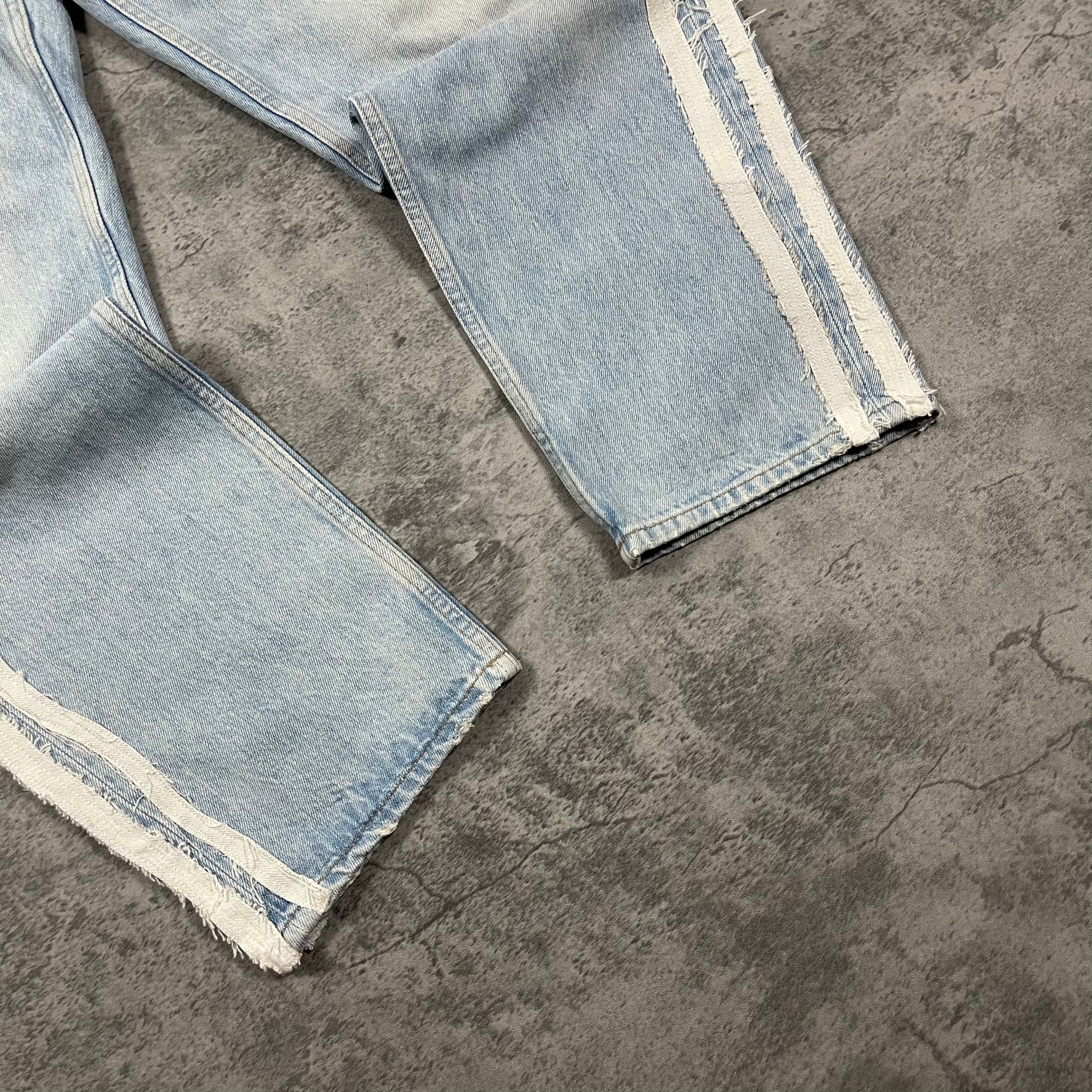 Reworked Jeans Ripped Stripes (M) - Roogsvintage