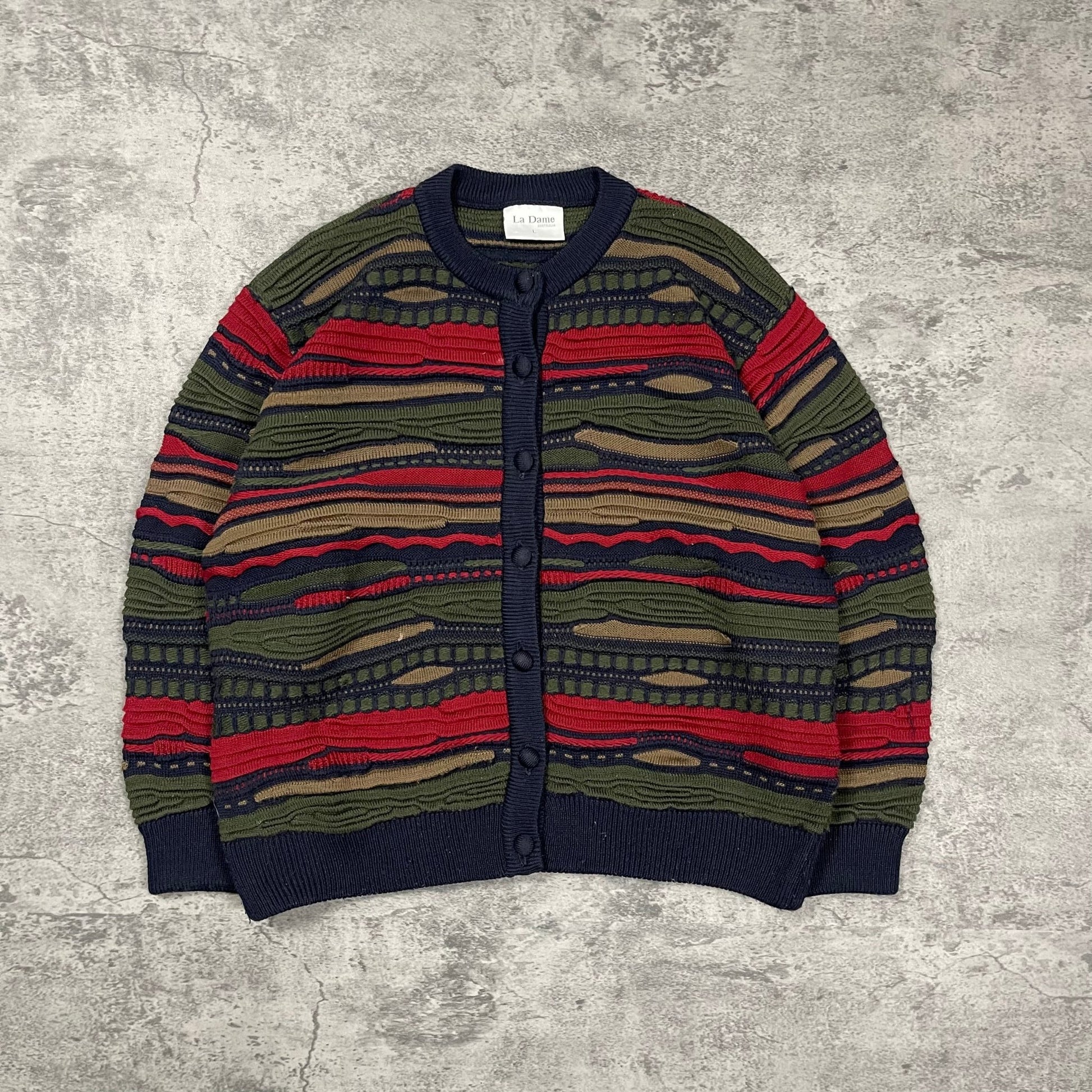 Vintage Coogi Style Strickpullover Damen (L) - Roogsvintage