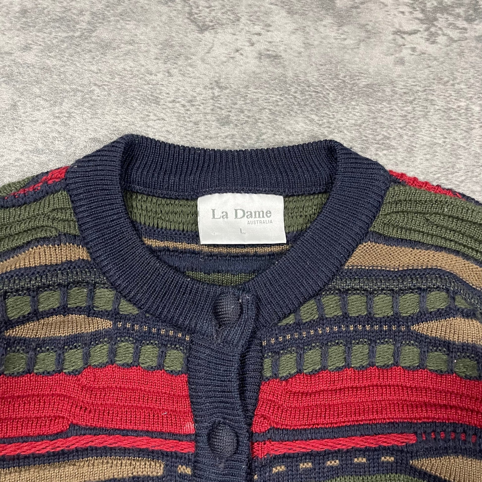 Vintage Coogi Style Strickpullover Damen (L) - Roogsvintage