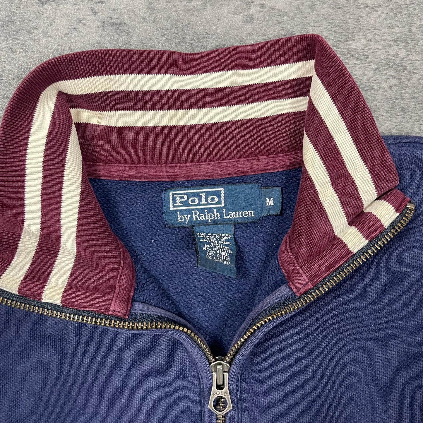 Vintage Ralph Lauren 1/4 Zipper Sweater (M) Marineblau - Roogsvintage